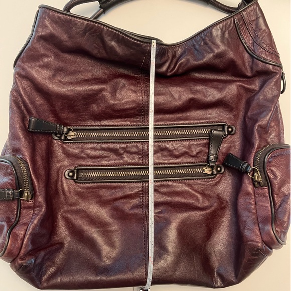 Y2K Coach hobo slouch Brown saddle Burgundy Leather Women\'s Bag main image 6